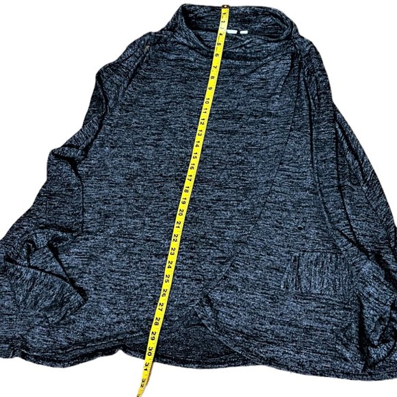 GAP Soft Charcoal Gray Cape Wrap w/Sash Neck Closure, Size S - Picture 4 of 10